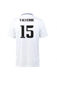 Real Madrid Federico Valverde #15 Fotballdrakt Hjemme Klær 2022-23 Korte ermer